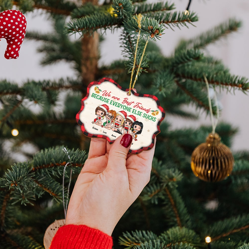 Personalized Friends Are The Best Presents Christmas Ornament