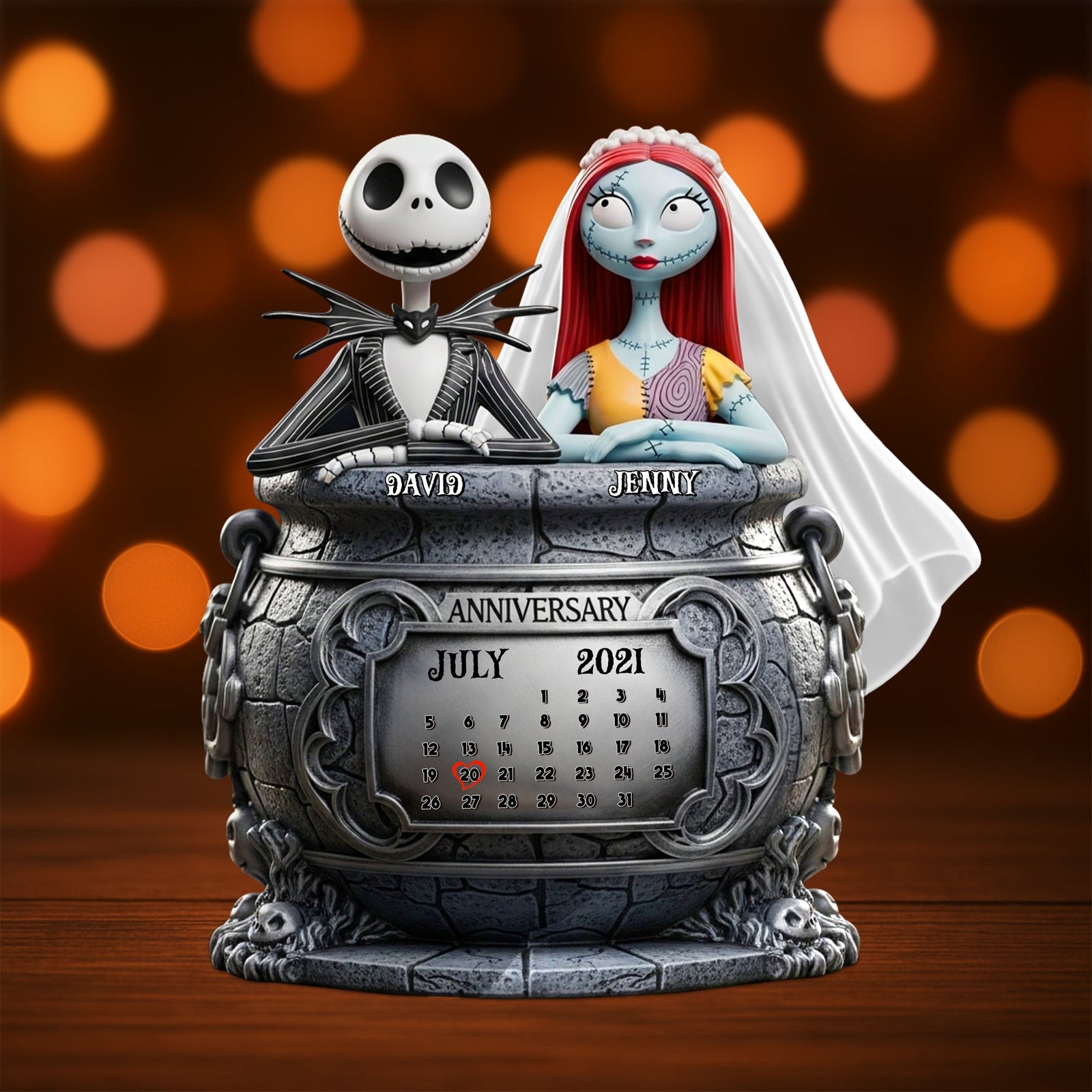 Skull Couple Personalized Anniversary Gifts For Couple Plaque 05totn140725 - Shaped Plaques - GoDuckee