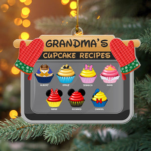 Grandma's Cupcake Recipes, Personalized PW-06ACQN211023 Ornament - Ornament - GoDuckee