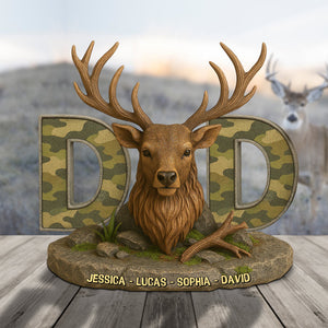 Hunting Deer Plaque Personalized Gifts For Dad 03xqtn170425 Hunting Lovers - Shaped Plaques - GoDuckee