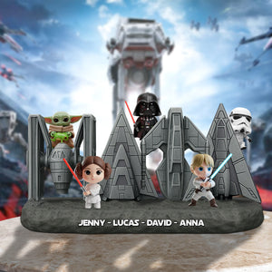 Personalized Gifts For Mom Plaque, Mom Surrounded By Her Galactic Troop 03qhtn180425 - Shaped Plaques - GoDuckee