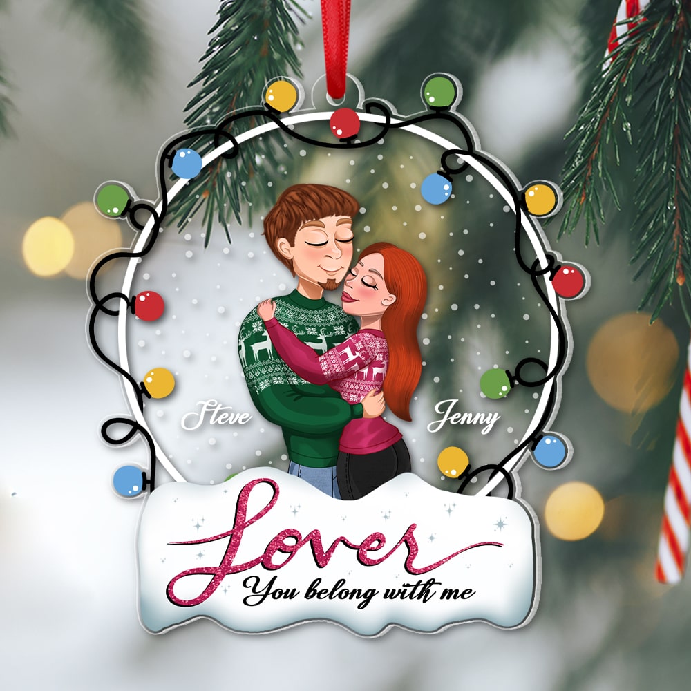 Personalized Love Ornament, Christmas Gifts For Couple, 02NAPO101123HH - Ornament - GoDuckee