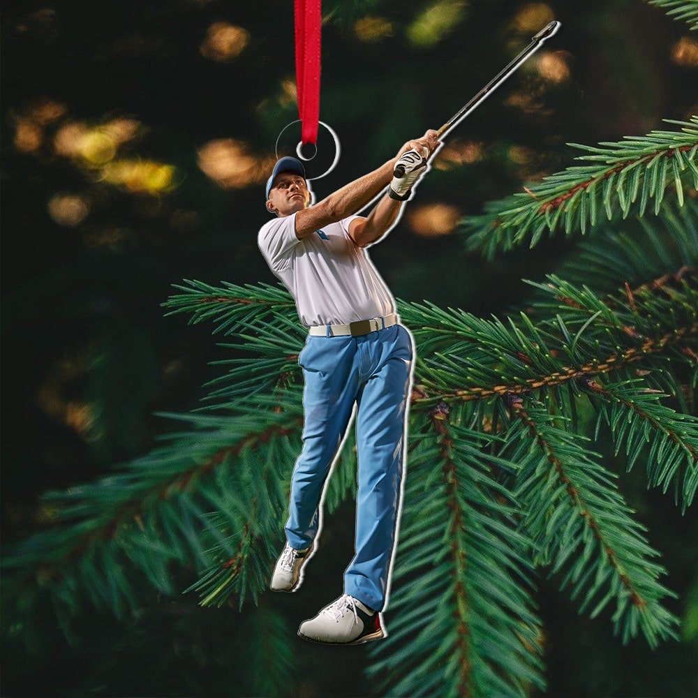 Personalized Custom Photo Ornament, Christmas Gift For Golf Lovers, 06TOPO031023 - Ornament - GoDuckee