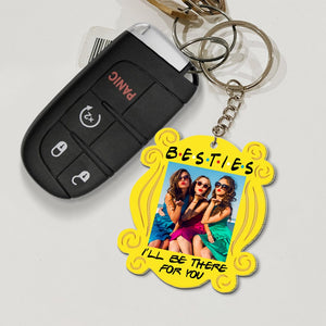 Personalized Besties Custom Photo Keychain Gift For Friend - Keychains - GoDuckee