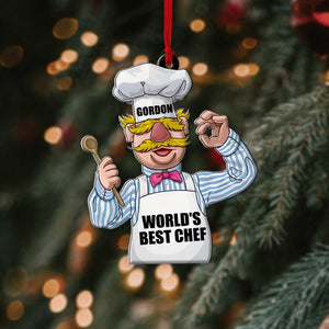 Best Chef In The World, Personalized Ornament, Chritsmas Gifts For Chef, 06NAPO180923 - Ornament - GoDuckee