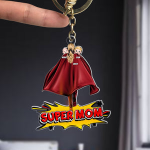 Personalized Gifts For Mom Keychain Super Mom 04QHPU270124HH Mother's Day Gifts - Keychains - GoDuckee