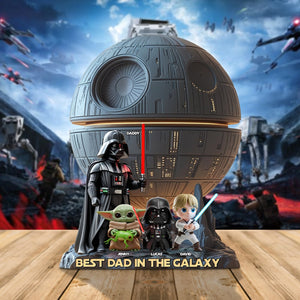 Personalized Gifts For Dad Acrylic Plaque, Best Dad In The Galaxy 02qhtn100425 - Shaped Plaques - GoDuckee