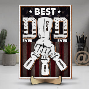 Personalized Gifts For Dad Wood Sign Best Dad Ever - Wood Signs - GoDuckee