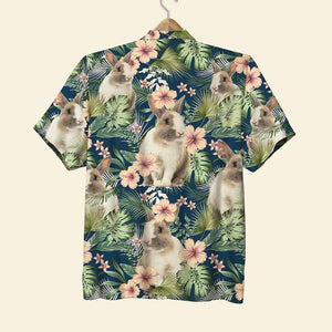 Custom Photo, Personalized Rabbit Hawaiian Shirt, Gift For Rabbit Lovers - Hawaiian Shirts - GoDuckee