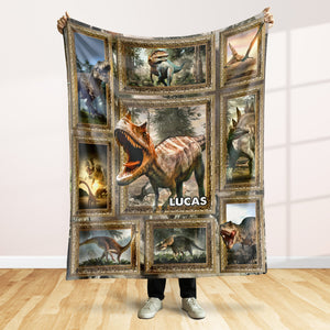Personalized Gifts For Dinosaur Lovers Blanket 05qhtn261224 - Blanket - GoDuckee