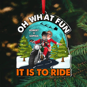 Couple, What fun it is to ride, Personalzied Ornament, Christmas Gifts For Couple, 03TOPO241123 - Ornament - GoDuckee