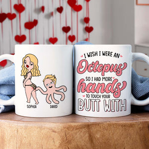 Couple, Touch Your Butt, Personalized Coffee Mug, Valentine Gift, Couple Gift - Coffee Mug - GoDuckee