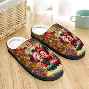 Personalized Gifts For Couple Slippers Christmas 02XQLU160924 - Shoes - GoDuckee