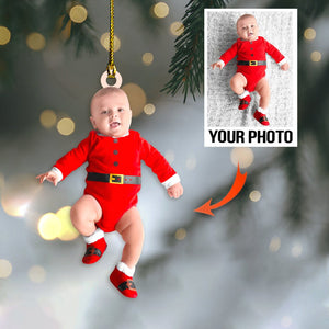 Custom Photo Gifts For Family, Upload Baby Photo Christmas Ornament 18pgxx290824 - Ornament - GoDuckee