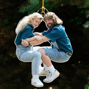 Custom Photo Gifts For Couple, Upload Couple Photo Christmas Ornament 50pgxx290824 - Ornament - GoDuckee