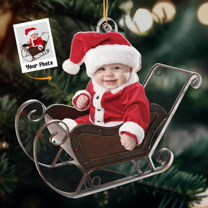 Custom Photo Gifts For Family, Upload Baby Photo Christmas Ornament 18pgxx290824 - Ornament - GoDuckee