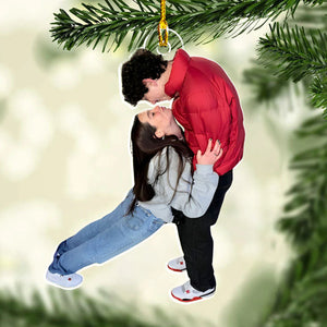 Custom Photo Gifts For Couple, Upload Couple Photo Christmas Ornament 50pgxx290824 - Ornament - GoDuckee