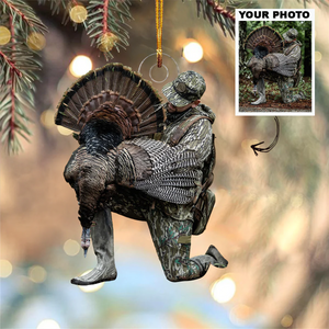 Custom Photo Gifts For Hunter, Turkey Hunting Photo Christmas Ornament 35pgxx290824 - Ornament - GoDuckee