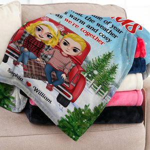 With Love To My Partner At Christmas, Couple Gift, Personalized Blanket, Christmas Gift - 05hudt171123hh - Blanket - GoDuckee