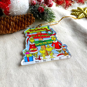Let's Be Naughty And Save Santa The Trip, Personalized Christmas Ornament, PW-01HUTN110923 - Ornament - GoDuckee