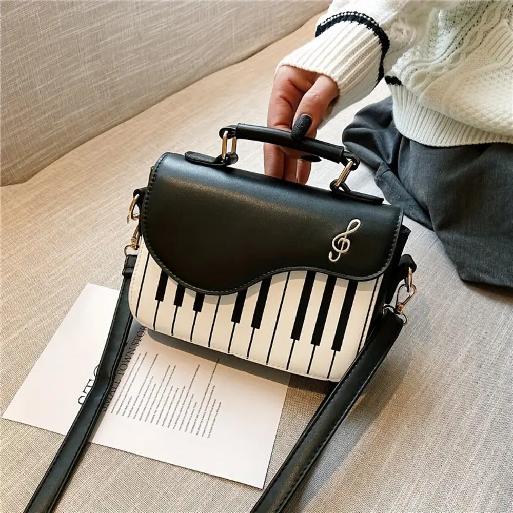 Women's Piano-Shaped Crossbody PU Leather Bag 11ACXX270824 - - GoDuckee