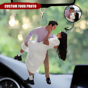 Custom Photo Gifts For Couple, Upload Couple Photo Christmas Ornament 14pgxx290824 - Ornament - GoDuckee