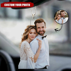 Custom Photo Gifts For Couple, Upload Wedding Photo Christmas Ornament 09pgxx290824 - Ornament - GoDuckee