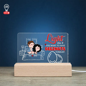 Couple, Deeznuts Tonight, Personalized Led Light, Gift For Couple - Led Night Light - GoDuckee