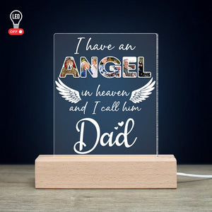 I Have An Angel In Heaven, Custom Photo Heaven 3D LED Light, Heaven Gift - Led Night Light - GoDuckee