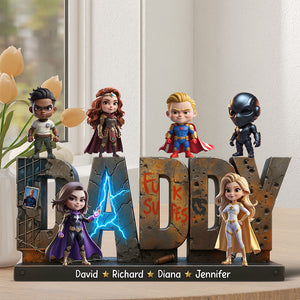 Personalized Gifts For Super Dad Plaque 05kaqn180425 - Shaped Plaques - GoDuckee
