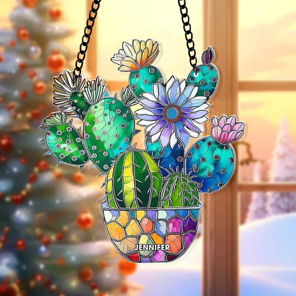 Personalized Gifts For Garden Lover Catus Suncatcher Ornament 35acqn240824 - Ornament - GoDuckee