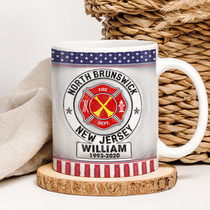 Custom Rank Badge Gifts For Firefighter Mug 03qhqn020824 - Coffee Mug - GoDuckee