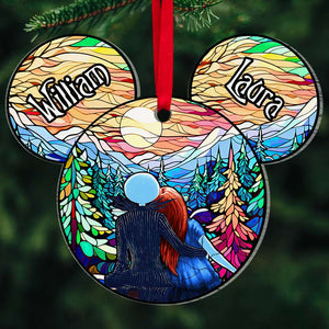 Personalized Gifts For Couple, Acrylic Ornament Hugging Couple 03ACDT070824 - Ornament - GoDuckee