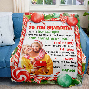 Custom Photo Gifts For Grandma, Christmas Blanket 04PGMH111024 - Blanket - GoDuckee