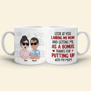 Look At You Landing My Mom, Personalized Mug 02natn310523hh - Coffee Mug - GoDuckee