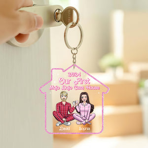 Our First Mojo Dojo Casa House, Personalized 03NATN261223HH Keychain, Gift For Couple, Valentine's Gifts - Keychains - GoDuckee