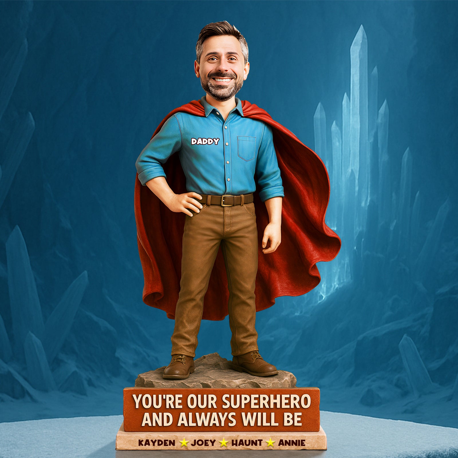 Hero Dad Acrylic Plaque - Personalized Custom Photo Gift For Dad 01NALU170525 - Shaped Plaques - GoDuckee