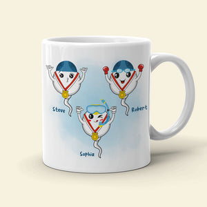 From Your Swimming Champions Personalized Funny Sperms Coffee Mug Gift For Dad - Coffee Mug - GoDuckee