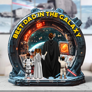 Galaxy Dad Acrylic Plaque - Personalized Gifts For Dad 05TGQN030525HHHG - Shaped Plaques - GoDuckee