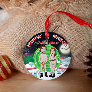 Personalized Gifts For Couple Ornament, Naughty Couple & Christmas Night 02napu150724hg - Ornament - GoDuckee