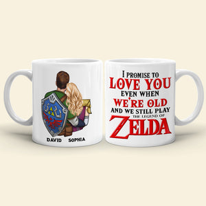 I Promise To Love You Even When We're Old-Personalized Coffee Mug-Gift For Couple- Couple Coffee Mug-01natn280623hh - Coffee Mug - GoDuckee
