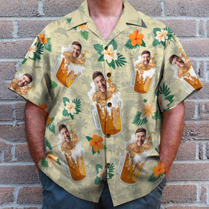 Custom Photo Gifts For Beer Man Hawaiian Shirt 03NATN070624 - Hawaiian Shirts - GoDuckee