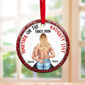 Romantic Couple, Personalized Ornament, Couple Gifts, Gifts For Him, Gifts For Her, Unique Christmas Gifts, Xmas Tree Decorations - Ornament - GoDuckee