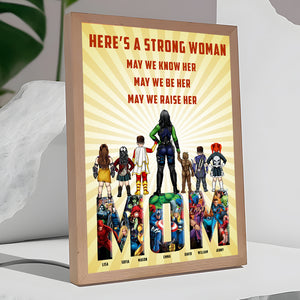 Personalized Gifts For Mom Light Frame Here's A Strong Woman 02OHMH220124PA - Canvas Print - GoDuckee