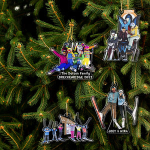 Skiing Custom Photo Acrylic Ornament, Gift For Skiing Partner, Family & Friends 01QHDT221123 - Ornament - GoDuckee