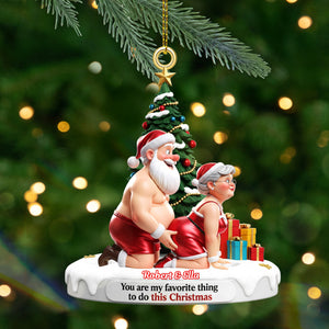 Old Naughty Couple Ornament - Personalized Gifts For Couple Christmas Ornament 04OHMG160925 - Ornament - GoDuckee