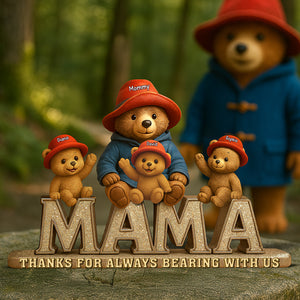 Personalized Gift For Mom Acrylic Plaque- Mama & Her Little Cubs - Shaped Plaques - GoDuckee