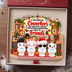 Funny Work Besties Christmas Ornament - Personalized Gifts For Coworker 02nata091026 - Ornament - GoDuckee