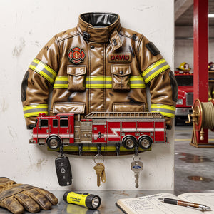 Firefighter Acrylic Key Hanger - Personalized Gifts 01tota240726