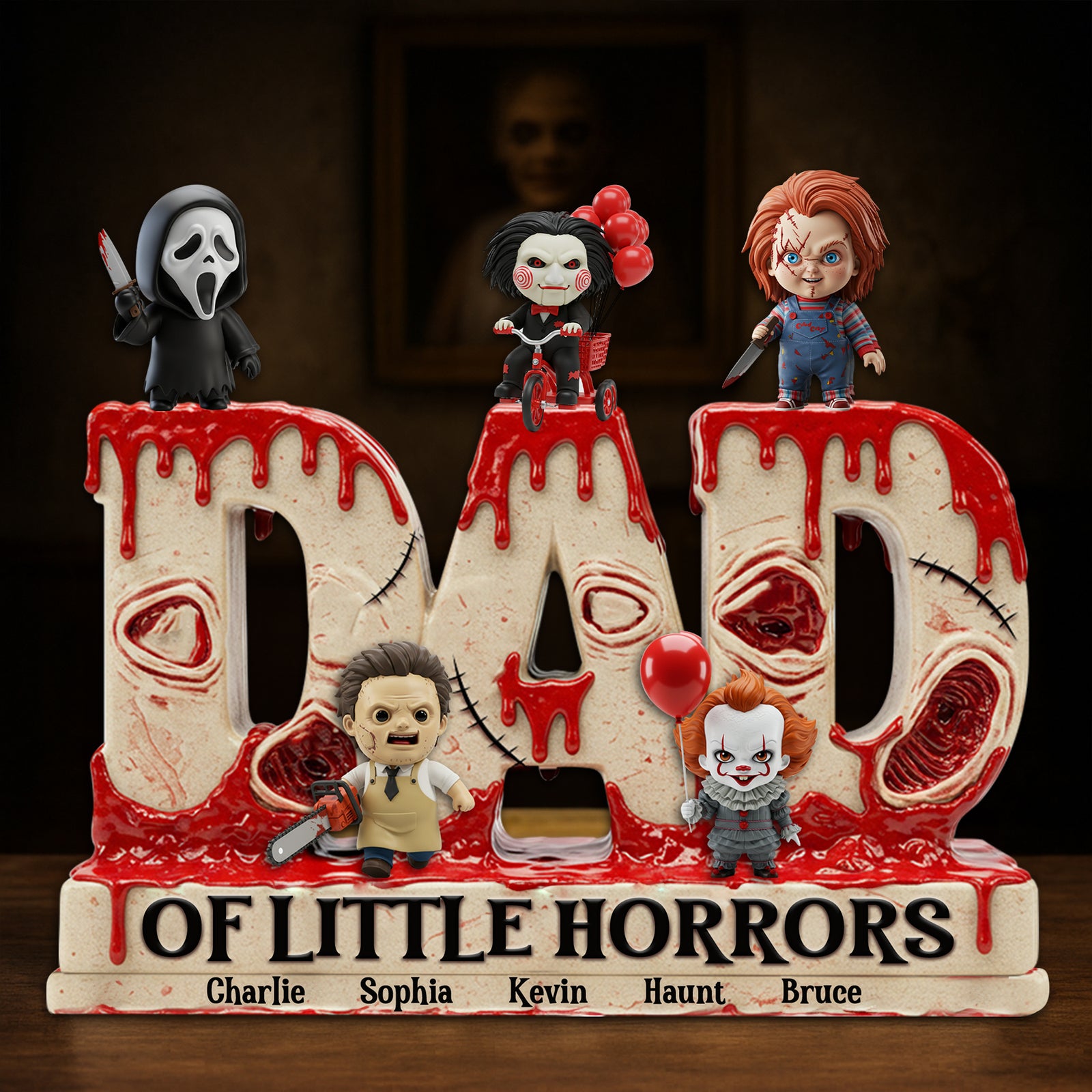 Horror Dad Acrylic Acrylic Plaque - Personalized Gift For Father 02QHLU220425 - Shaped Plaques - GoDuckee